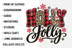 Holly Jolly PNG, Preppy Merry Coquette Christmas PNG Product Image 3