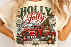 Holly Jolly Retro Christmas PNG Product Image 2