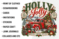 Holly Jolly Retro Christmas PNG Product Image 3