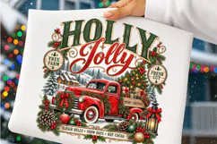 Holly Jolly Retro Christmas PNG Product Image 4