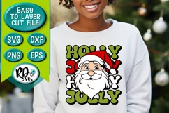 Holly Jolly Retro Santa - a Groovy Vintage Cricut Cut File