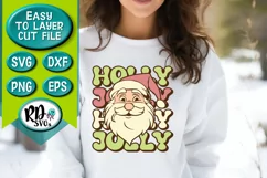 Holly Jolly Retro Santa - a Groovy Vintage Cricut Cut File