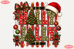 Holly Jolly Trendy Christmas PNG Product Image 1