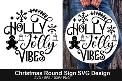 Christmas Round Signs SVG Deign - Hot Cocoa &amp; Christmas Ligh Product Image 4