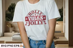 Holly Jolly Vibes Christmas Retro PNG Design Product Image 2