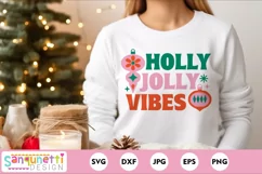 Holly Jolly Vibes Christmas SVG
