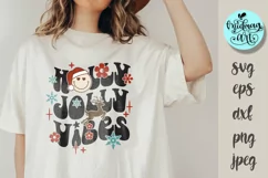 Holly jolly vibes svg, christmas cut file, christmas png Product Image 2