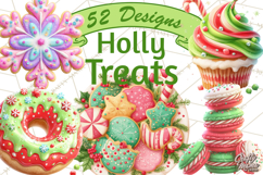Christmas Cookies and Cupcakes Clip Art, Festive Holiday Png Product Image 1