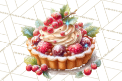 Christmas Cookies and Cupcakes Clip Art, Festive Holiday Png Product Image 5