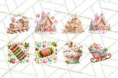 Christmas Cookies and Cupcakes Clip Art, Festive Holiday Png Product Image 2