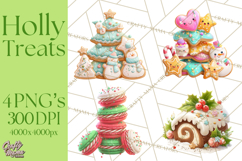 Christmas Cookies and Cupcakes Clip Art, Festive Holiday Png Product Image 1