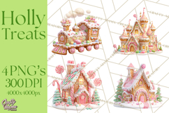 Christmas Cookies and Cupcakes Clip Art, Festive Holiday Png Product Image 1