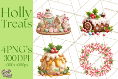 Christmas Cookies and Cupcakes Clip Art, Festive Holiday Png Product Image 1