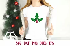 Holly Berry SVG. Christmas plant holly berries and leaves Product Image 2