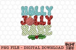 Holly Jolly Babe Retro Christmas PNG Sublimation Product Image 2