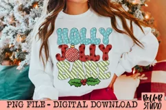 Holly Jolly Babe Retro Christmas PNG Sublimation Product Image 1
