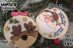 Holly Jolly Ornament Duo Laser SVG Product Image 1
