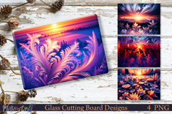 Winter Cutting Board Designs | Frost Patterns | Sunrise Product Image 1