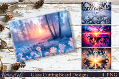 Winter Cutting Board Designs | Frost Patterns | Nature Product Image 1