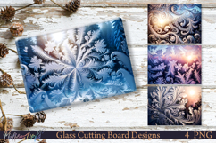 Winter Cutting Board Designs | Frost Patterns | Ornaments Product Image 1