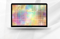 Holo Gold Grid Patterns Digital Paper Bundle Product Image 4