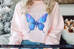 Holographic Butterfly Sublimation Design Fantasy Butterfly Product Image 1