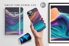 Hologram Color Wavy Fluid | Digital Paper Product Image 1