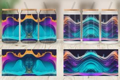Hologram Wavy Fluid Glass Can Wraps Product Image 3