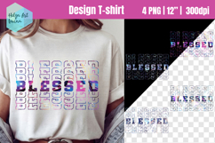 Blessed holographic Sublimation | T-shirt PNG Product Image 1