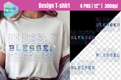 Blessed holographic Sublimation | T-shirt PNG Product Image 1