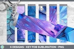 Bundle of six Holographic  Key Fob designs.