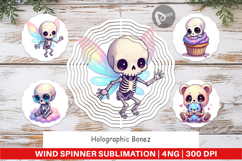 Wind Spinner Holographic Skeletons Product Image 1
