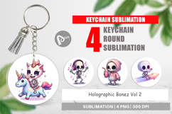 Keychain Holographic Skeletons Product Image 1