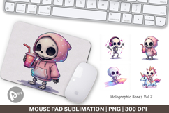 Mouse Pad Holographic Skeletons Product Image 1