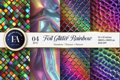 Shiny Metallic Holographic Foil Glitter Digital Paper Product Image 1