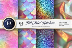 Metallic Rainbow Glitter Foil Holographic Art Digital Paper Product Image 1