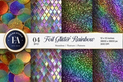 Rainbow Holographic Foil Glitter Texture Digital Paper Product Image 1