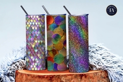 Rainbow Holographic Foil Glitter Texture Digital Paper Product Image 3