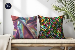 Shiny Metallic Holographic Foil Glitter Digital Paper Product Image 2