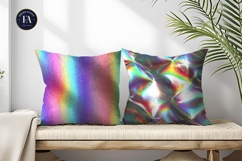 Rainbow Holographic Foil Glitter Texture Digital Paper Product Image 2