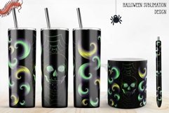 Holographic halloween sublimation design for tumbler and mug