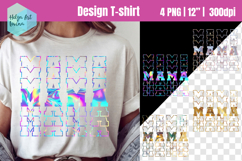 Mama holographic Sublimation | T-shirt PNG Product Image 1