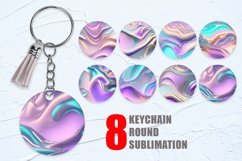 Keychain 3d wavy fluid Pastel color | Keyring Product Image 1
