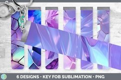 Bundle of six Holographic  Key Fob designs.