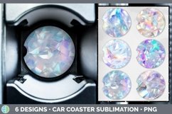 Bundle of six Holographic  Car Coaster designs.