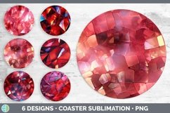 Bundle of six Holographic  Round Coaster designs.