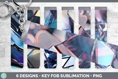 Bundle of six Holographic  Key Fob designs.