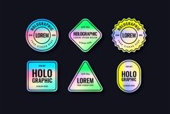 Holographic Stickers Editable Templates Product Image 1