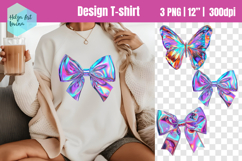 Bow holographic Sublimation | T-shirt PNG Product Image 1