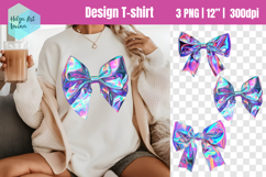 Bow holographic Sublimation | T-shirt PNG Product Image 1